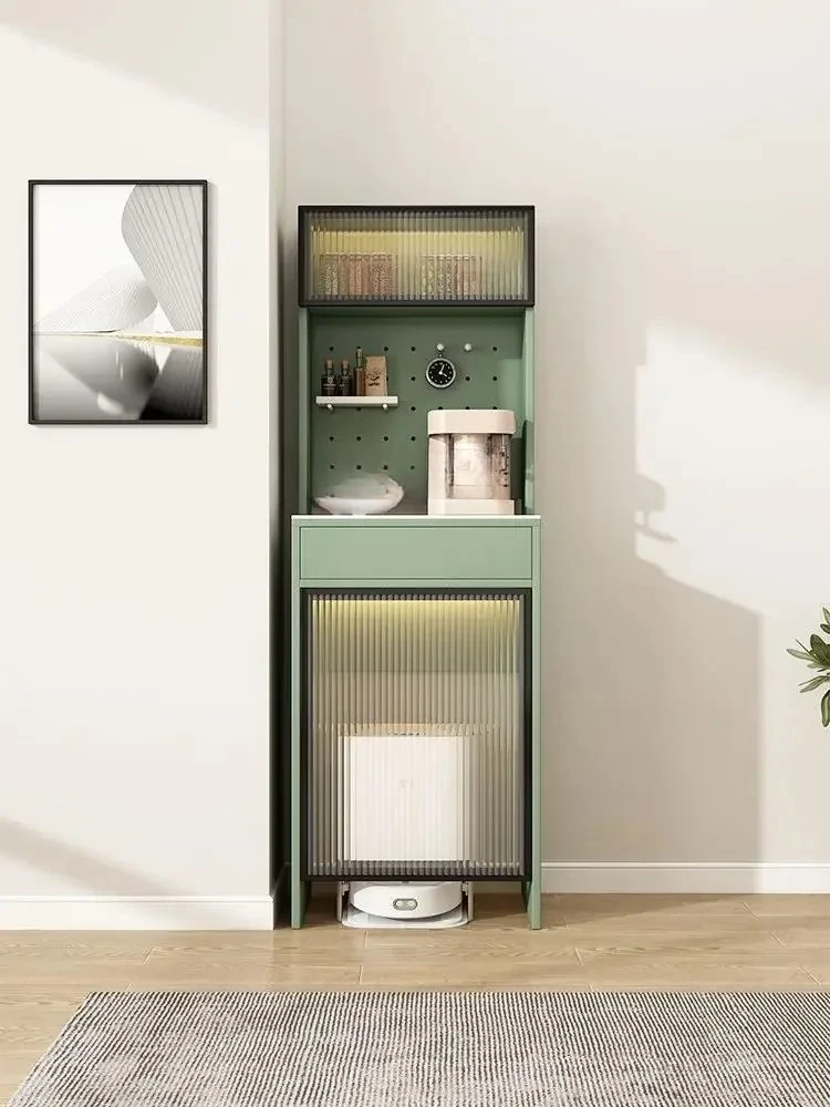Y Solid Wood Sweeping Robot Storage Cabinet Partner Storage Cabinet Housekeeping Cabinet Storage Organizer Boycase Movable