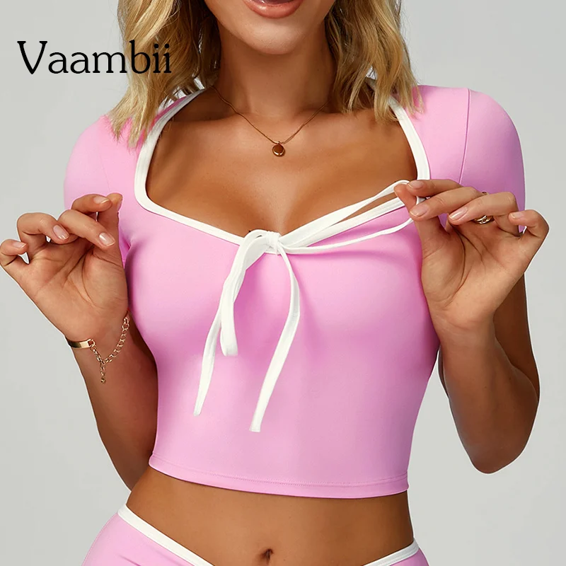 

Спортивные футболки для фитнеса, бега, тренировок, спортивная одежда, женские рубашки для йоги, сексуальные укороченные топы с короткими рукавами и пупком, спортивные топы