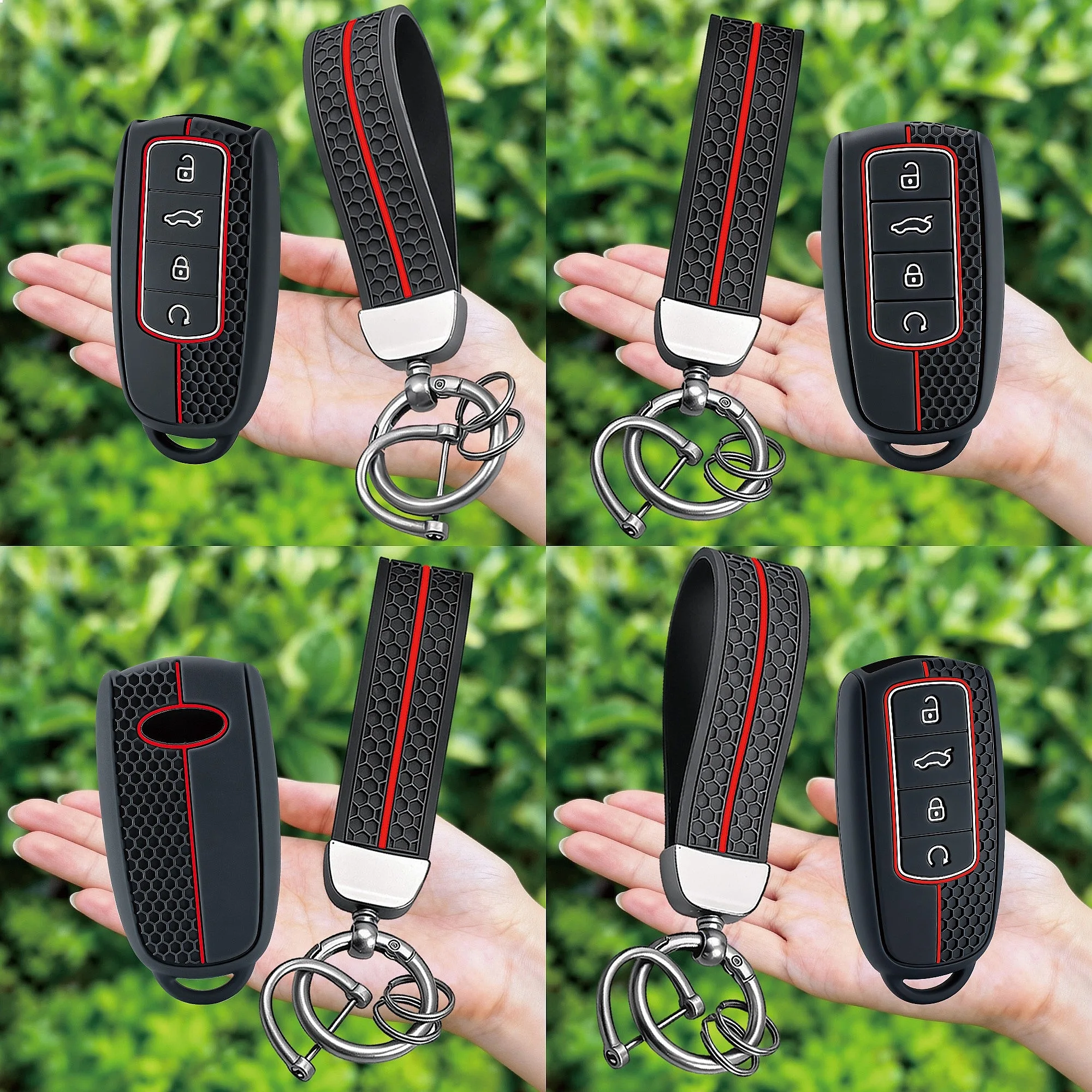 Silicone Car Key Fob Cover For Chery Tiggo 8 Pro 7 Pro 8 Plus Arrizo 5 3 Button Auto Key Shell