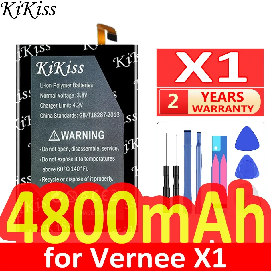 

Мощный аккумулятор KiKiss 4800 мАч для Vernee X1