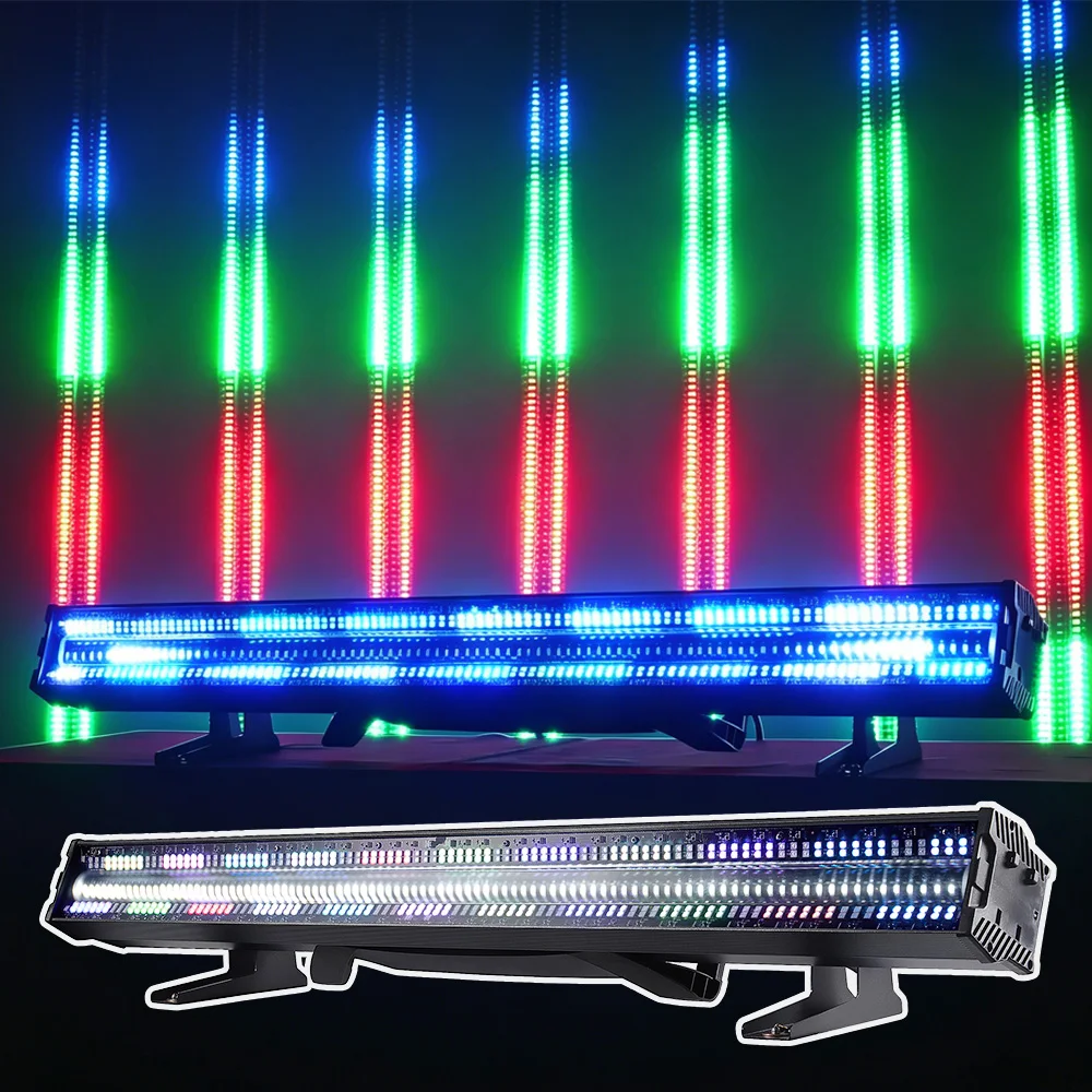 

YUER LED 96x2W White Strobe WIth RGB 3in1 LED Auxiliary Light Bar Wash Strobe Horse Running Effect For Club Concert Dj Party Bar
