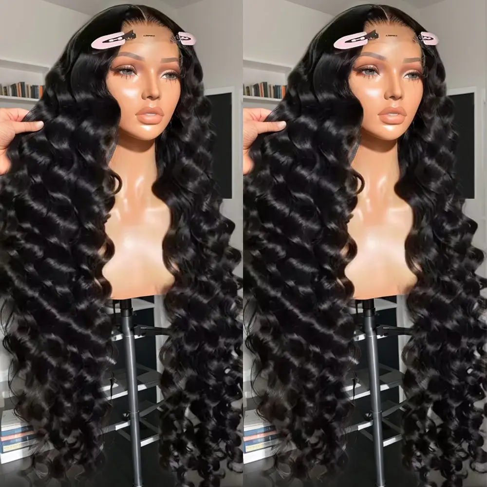 

40-дюймовый парик фронта шнурка с глубокими волнами 13x4 13x6 HD Парик фронта шнурка с глубокими волнами 200% плотность 5x5 Бесклеевой парик из человеческих волос для женщин