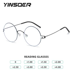 Round Glasses in Trend Blue Film Reading Glasses Frames for Women Computer Eyepieces for Reading Men's Prescription Eyeglasses 1