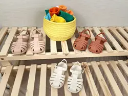 Baby Summer Rubber Soft Sole Baotou Shoes Children's Beach jelly Sandals Boys Girls Non-slip Flat Sandals SO127