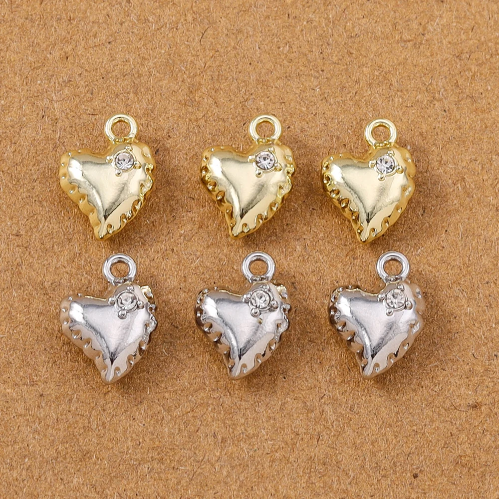 

5pcs Cute Love Heart Heart Charms Pendants for Jewelry Making Necklace Earrings Bracelet DIY Handmade Accessories Supplies