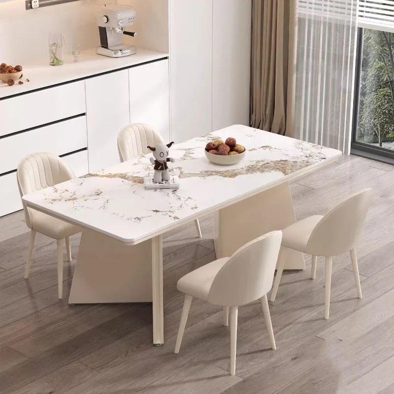 

Marble Minimalist Dining Table Luxury High Top Modern Kitchen Furniture Nordic Style Mesas De Comedor Dining Room Furniture