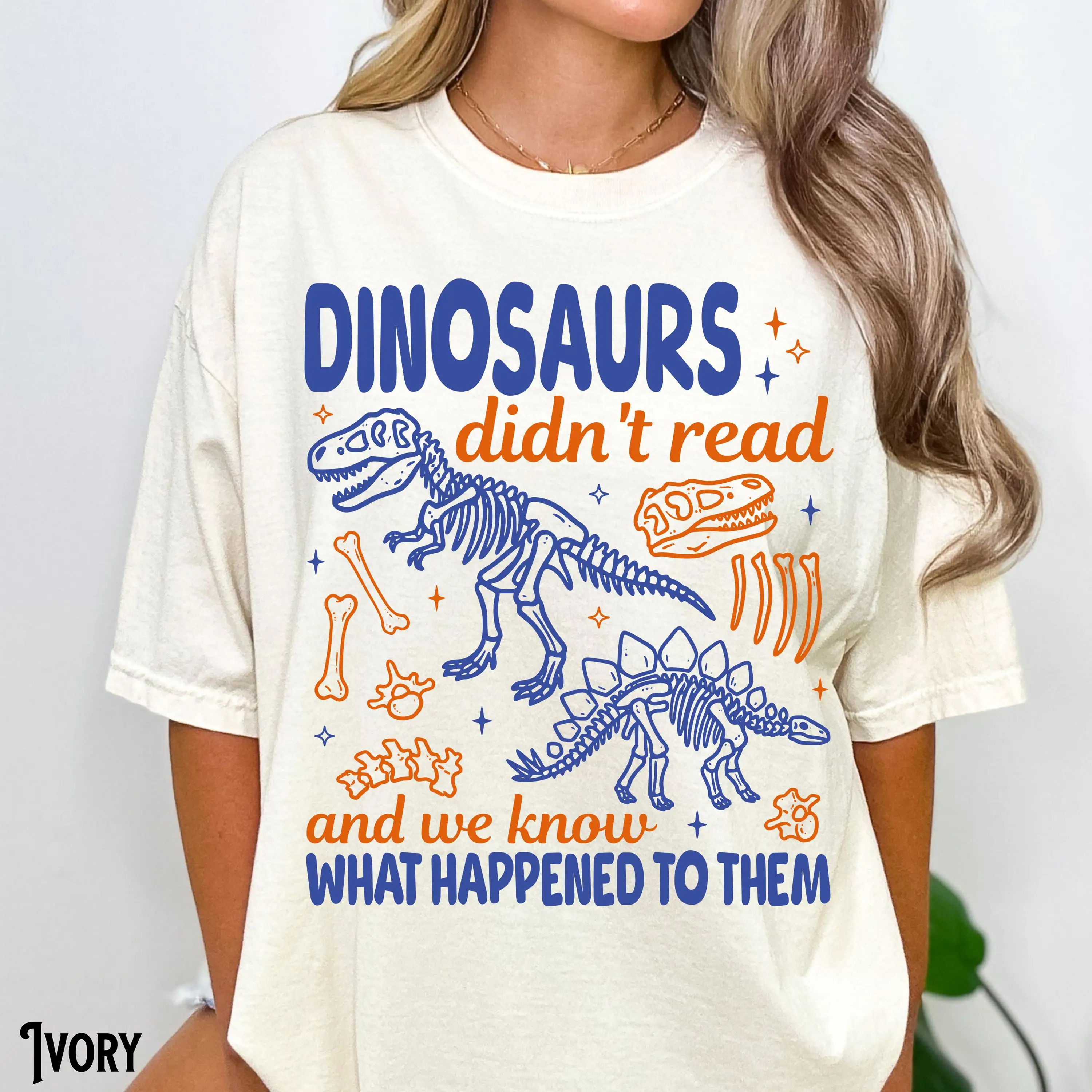 Funny Teacher Shirt,  Dinosaurs Didn't Read, English, Reading Tee, Book Lover, Literacy, Bookish, Language Arts, Literature