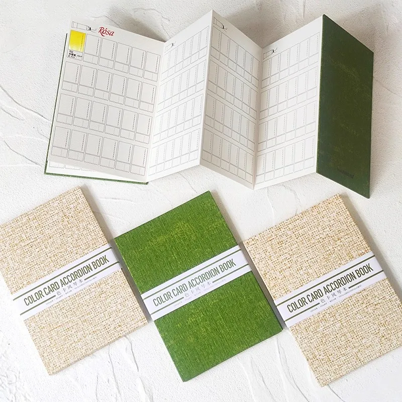 POTENTATE Blank Watercolor Hot Pressed Color Card Paper Accordion Book 100% Cotton Wood Pulp 300g Folded Page Coloring Card Book