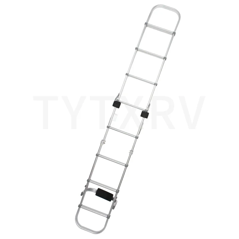 OEM Aluminum Alloy RV Exterior Accessories Scalable Long Rear Retractable Ladders For Campers