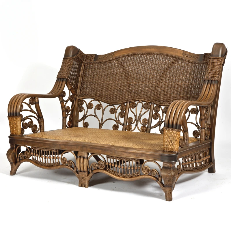 European rattan chair sofa natural rattan living room rattan art ratta n woven solid wood single double triple ratta n sofa