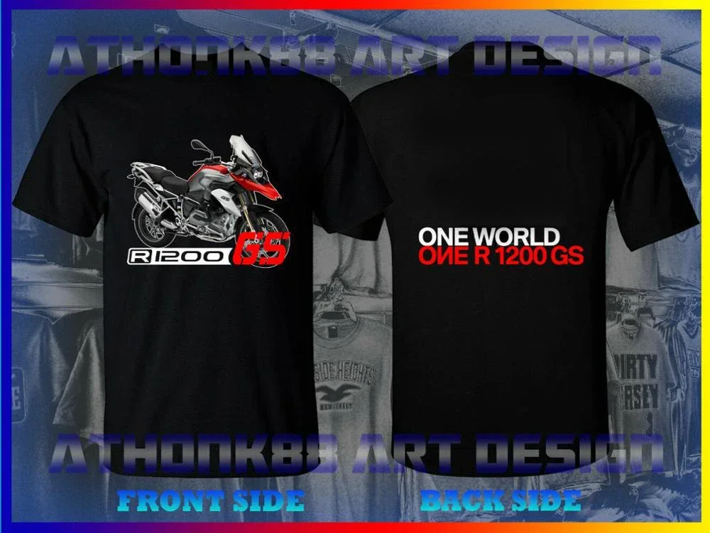 NEW R1200GS Rallye Sport Motorcycle T-SHIRT German Motorcycle Motorrad double side