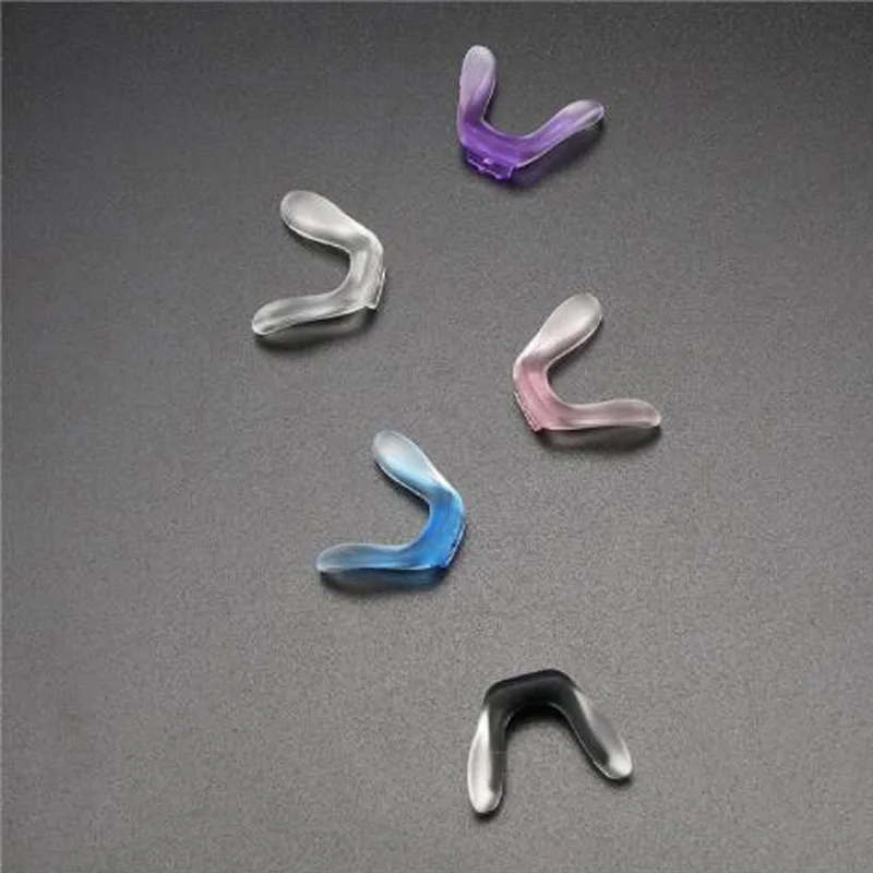 Màu U Silicone Conjoined Xiêm Yên Ngựa Mắt Mũi Mềm Miếng Lót Cho Lắp Trên Kính Mờ Chống Trơn Trượt Miếng Lót Mũi