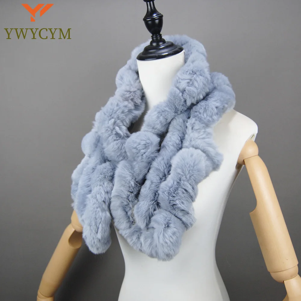 

2025 зимний женский шарф из натурального меха кролика рекс, 100% натуральный мягкий шарф из меха кролика рекс, женский теплый глушитель из меха кролика рекс