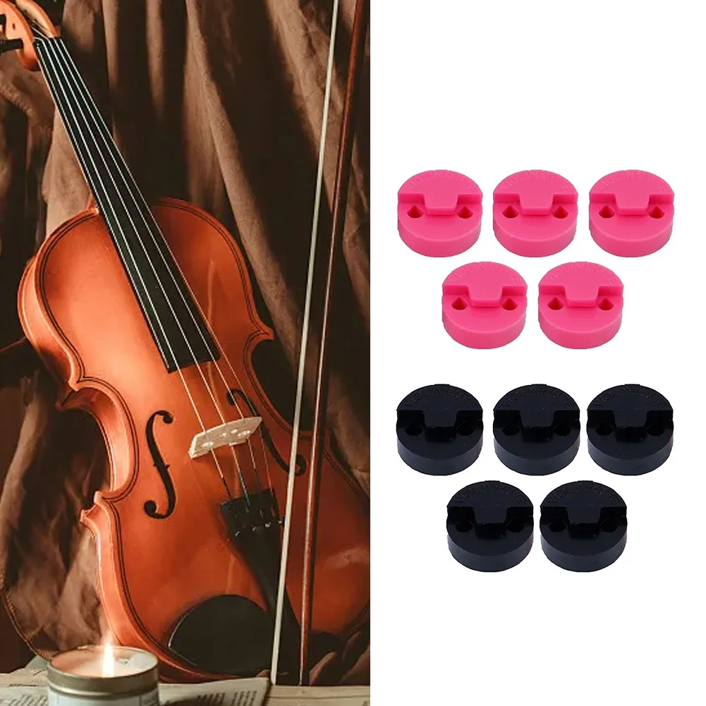 Acoustic Violin Mute Professional Violin Mute 20 X 20mm Sleek Black Color High-quality Rubber Effective Sound Weakening