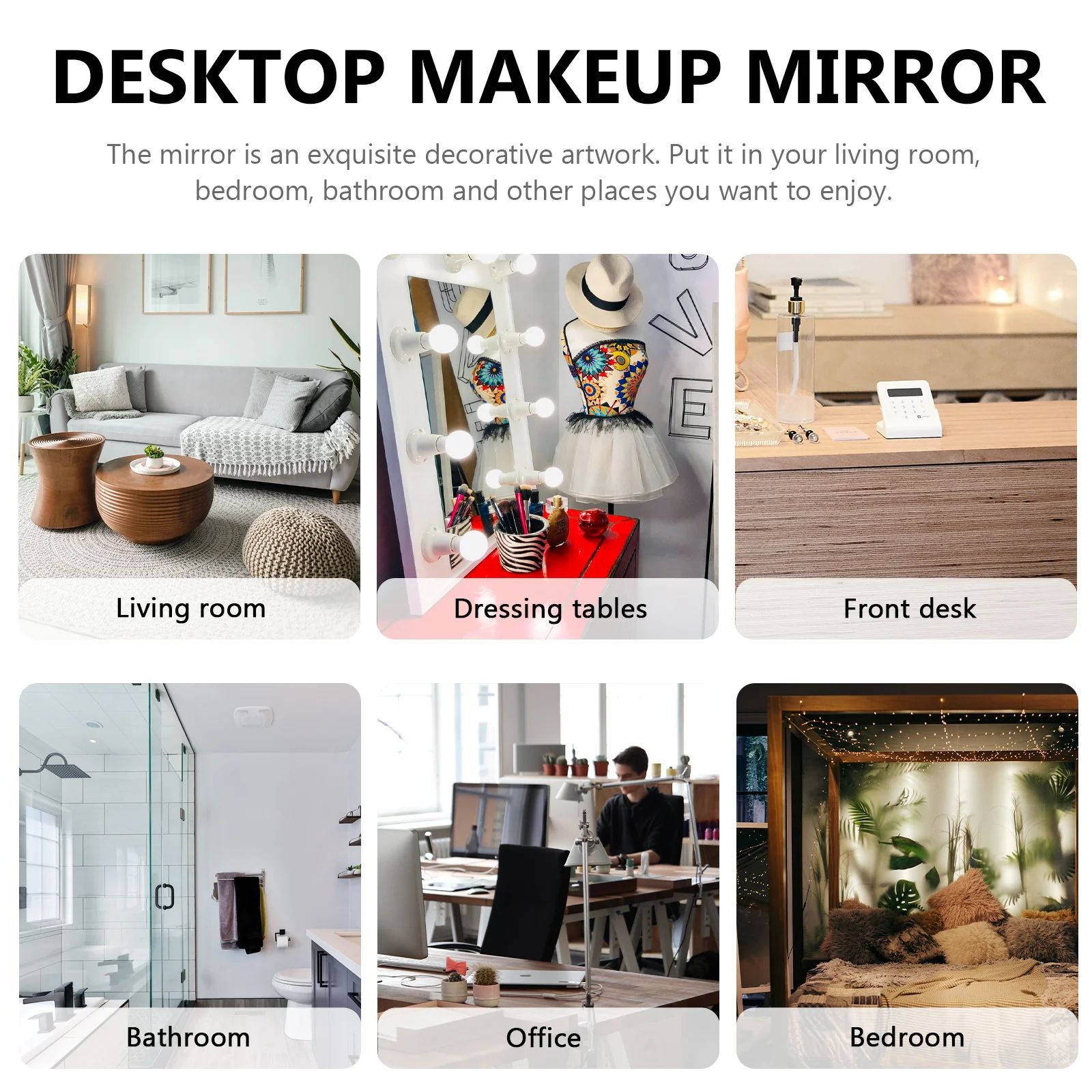 Elegant European Metal Makeup Mirror Smooth Edges No Burrs Practical Daily Use Mirror Unique Design Mirrors