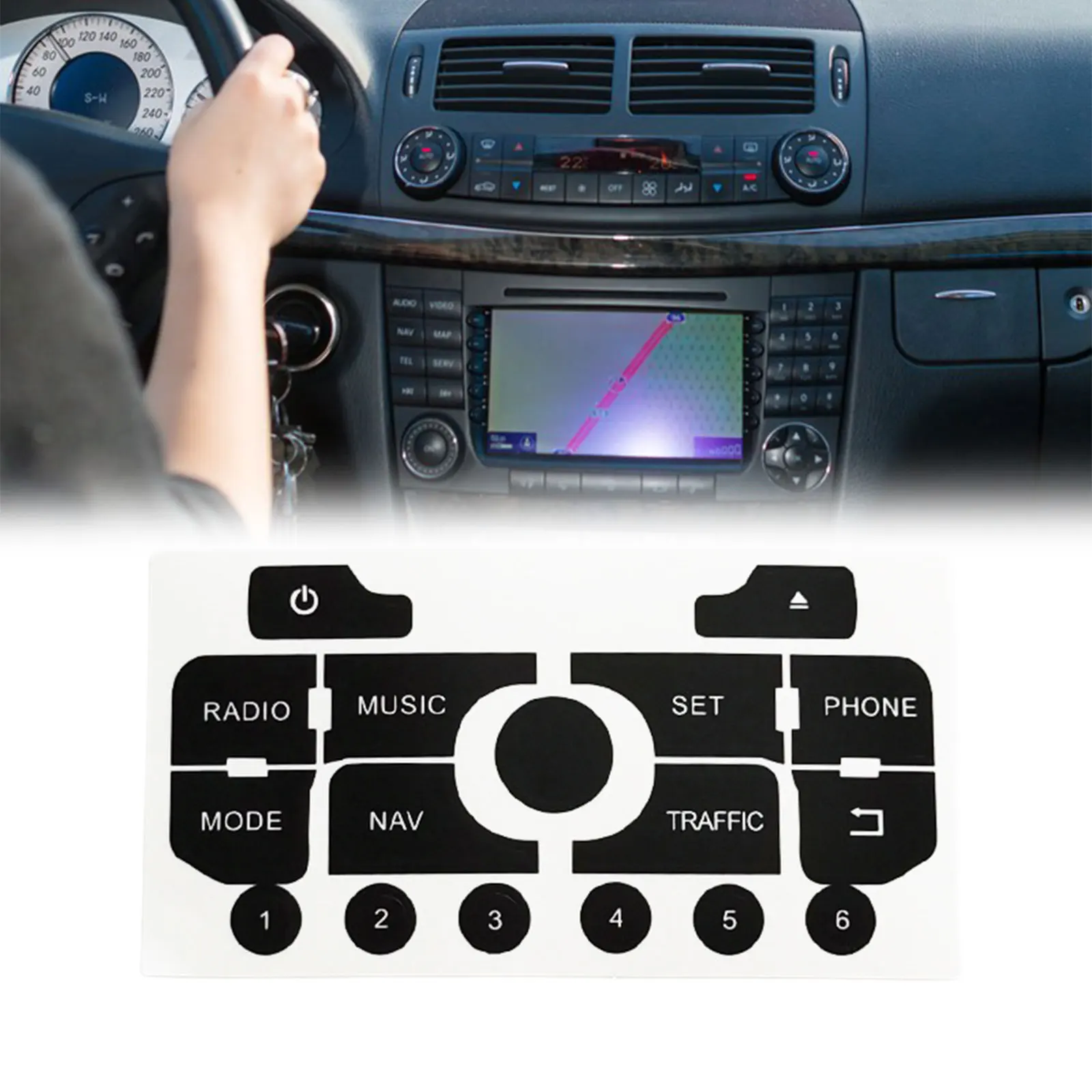 

1 Set Car Stickers To Repair The Buttons On Your For 3008 For 308 For C5 For C3 Navigator Radio Interior Decals