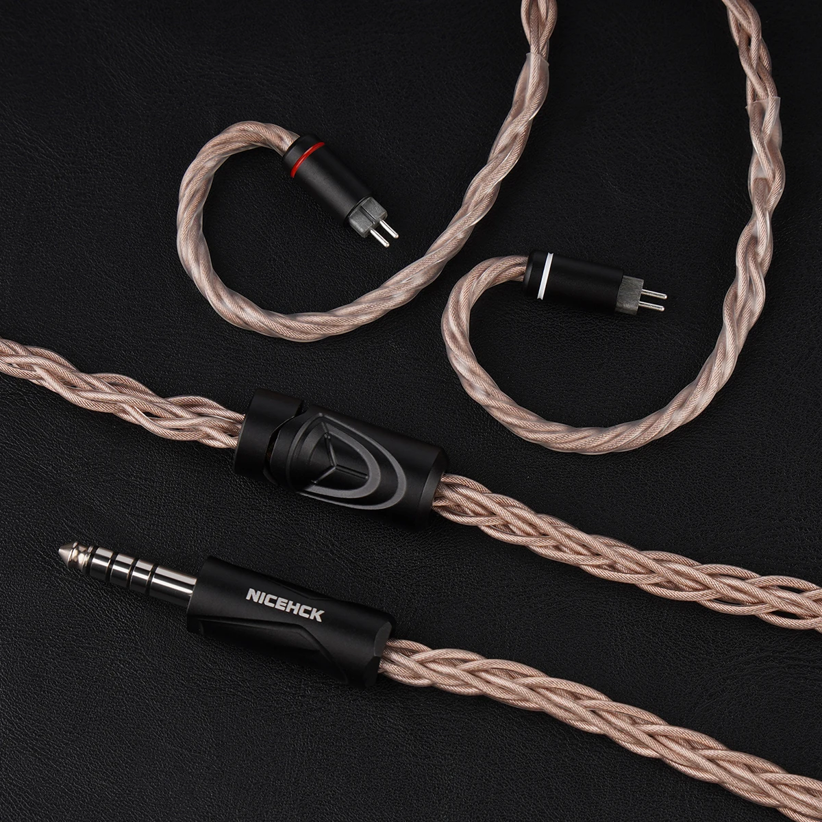 NICEHCK EpicLoong Cable de repuesto HiFi 21AWG 6N Cable audiófilo de plata pura 2 pines chapado en paladio OFC 4,4mm enchufe para METEOR P50