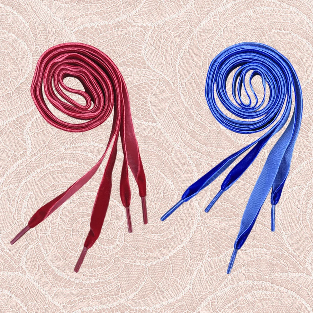 2 قطعة 1.6 سنتيمتر أربطة الحذاء واسعة حذاء مسطح الدانتيل للأحذية أحذية رياضية المتسكعون دائم قسط المواد هدية فكرة أربطة الحذاء واسعة حذاء مسطح #4