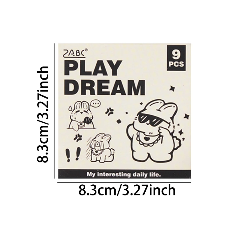 9 قطعة سلسلة تسجيل الوقت الحيوان القط اليومية ختم خشبي اليدوية DIY بها بنفسك ألبوم الإبداعية المشهد المحاسبة الختم