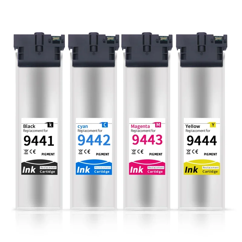 T9441 T9442 T9443 T9444 Pigment Ink Bag Cartridge with Chip for Epson WorkForce Pro WF C5290 C5790 C5210 C5710 WF-C5790DWF