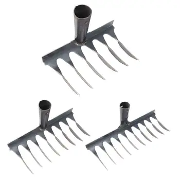 Garden rake manganese steel puller tool lawn care manual rake garden digging for garden and lawn Weeder aeration soil pulling