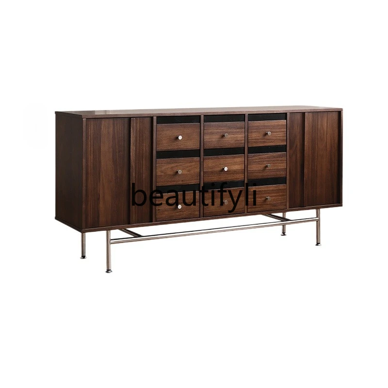 

Solid wood dining side cabinet, living room storage small apartment, bedside storage cabinet, antique chest cabinet