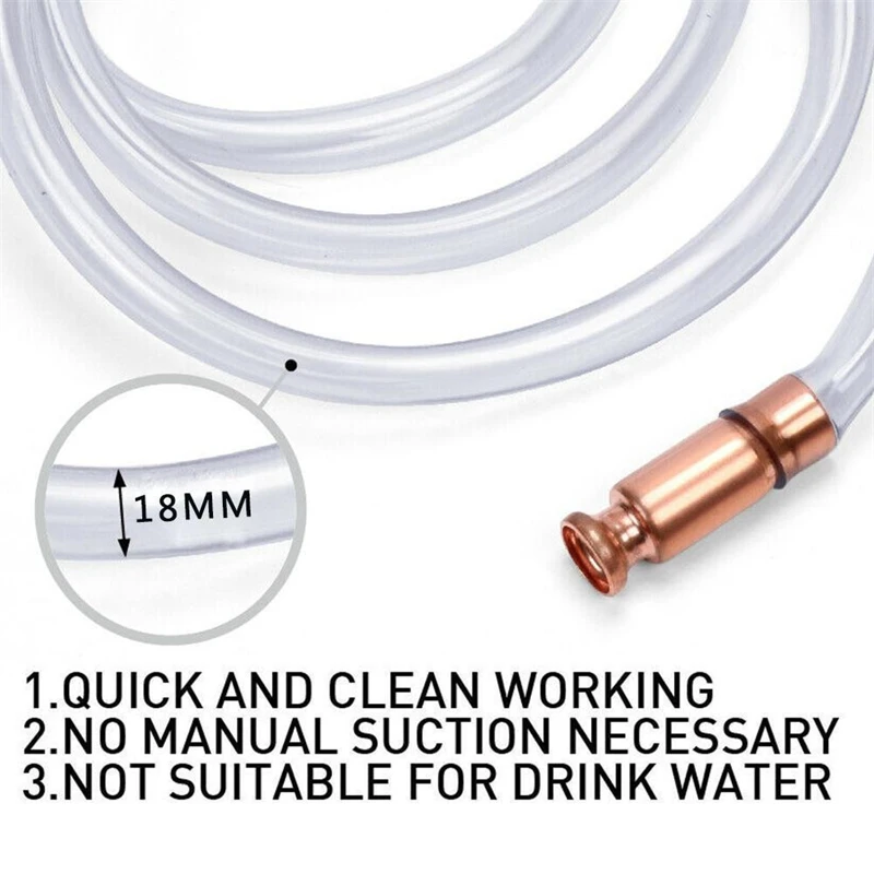 Self Suction Oil Pump Copper PVC Filler Pipe Manual Pumping Oil Pipe Fittings Siphon Connector Gasoline Fuel Water Shaker Siphon image 3