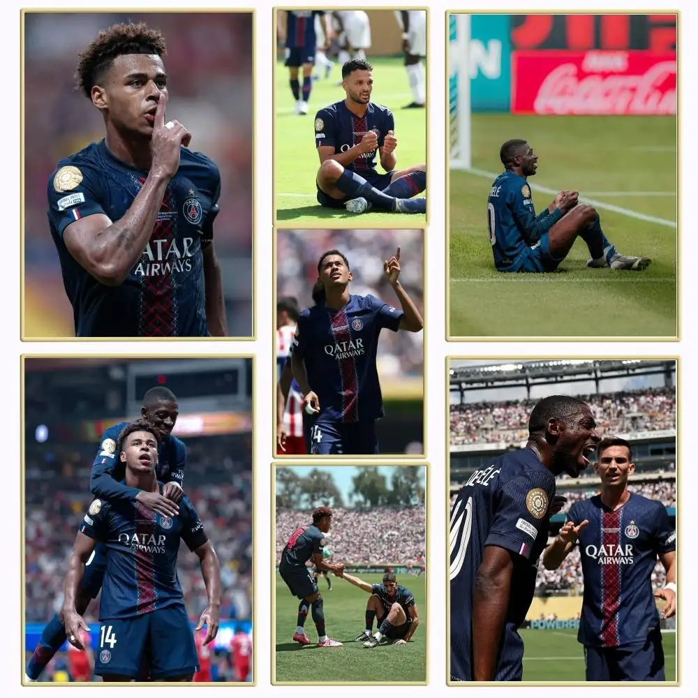 Póster autoadhesivo de P-Paris Saint Germain F, papel artístico impermeable, decoración de pared para cafetería, Bar, habitación, 1 ud.
