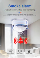 CPVan WiFi Smoke Detector Tuya APP Control Fire Alarm Sensitive Detector for Home Security Detector Sensor Fire Protection
