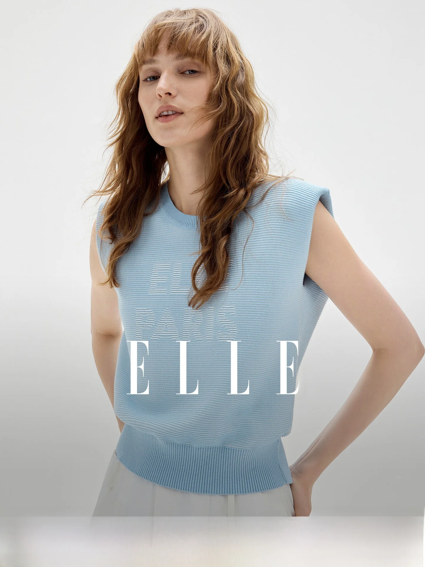 

Elle Retro Design Sleeveless round Neck Knitted Cotton T-Shirt Women's Summer New Style High End Feel Loose Fit Commute Style
