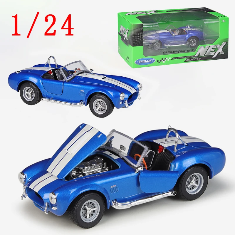 

WELLY литой под давлением масштаб 1/24 197065, модель автомобиля Shelby Cobra, Ford Shelby, модель автомобиля из сплава, игрушки для мальчиков, оригинальная коробка