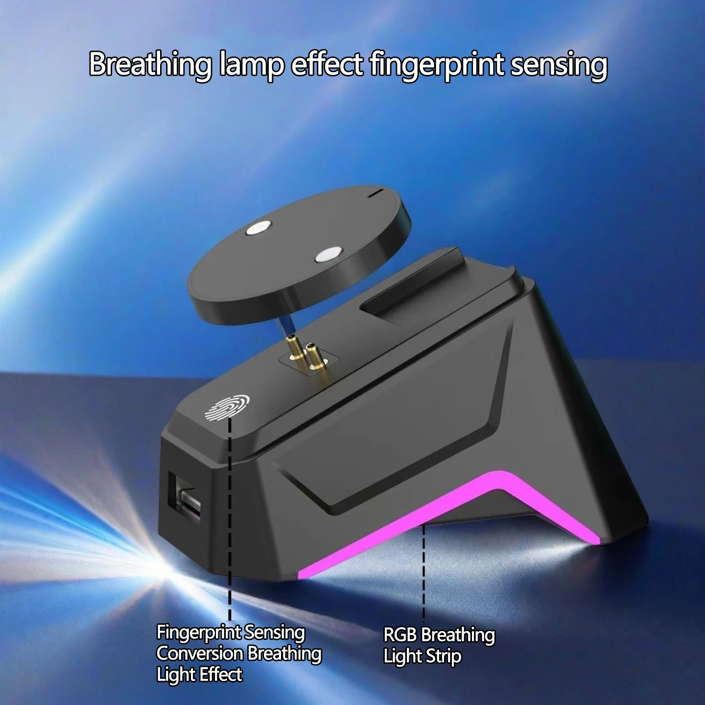 

ZC-1 Беспроводная магнитная адсорбционная зарядная база с RGB-подсветкой и сенсорным экраном для пальцев, совместимая с большинством мышей, таких как Logitech