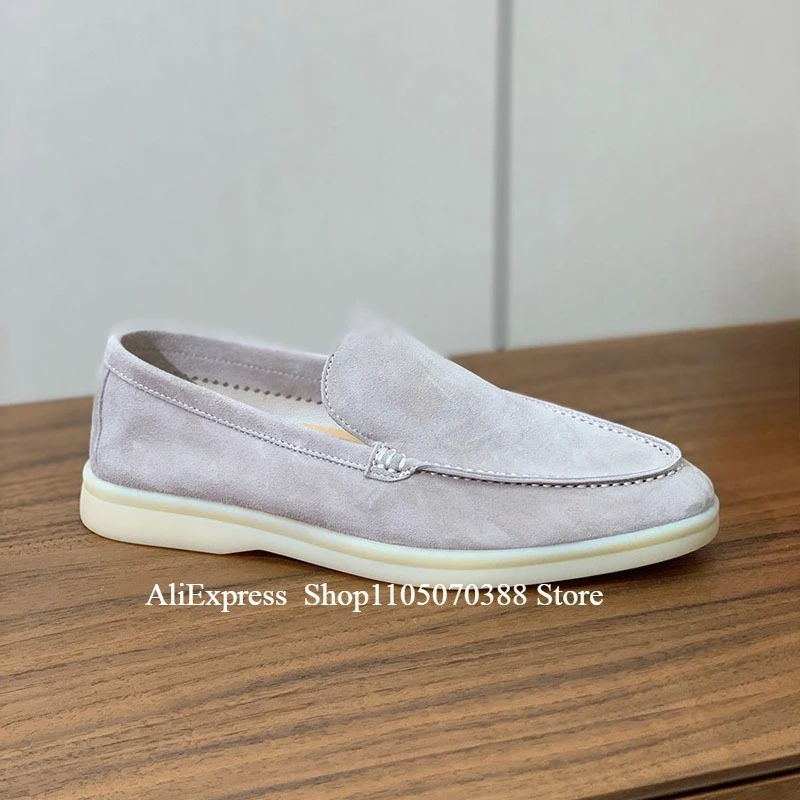large size 35-51 highquality all Genuine leather walking men's loafers sheepskin Casual comfortable Sheep suede men's shoes