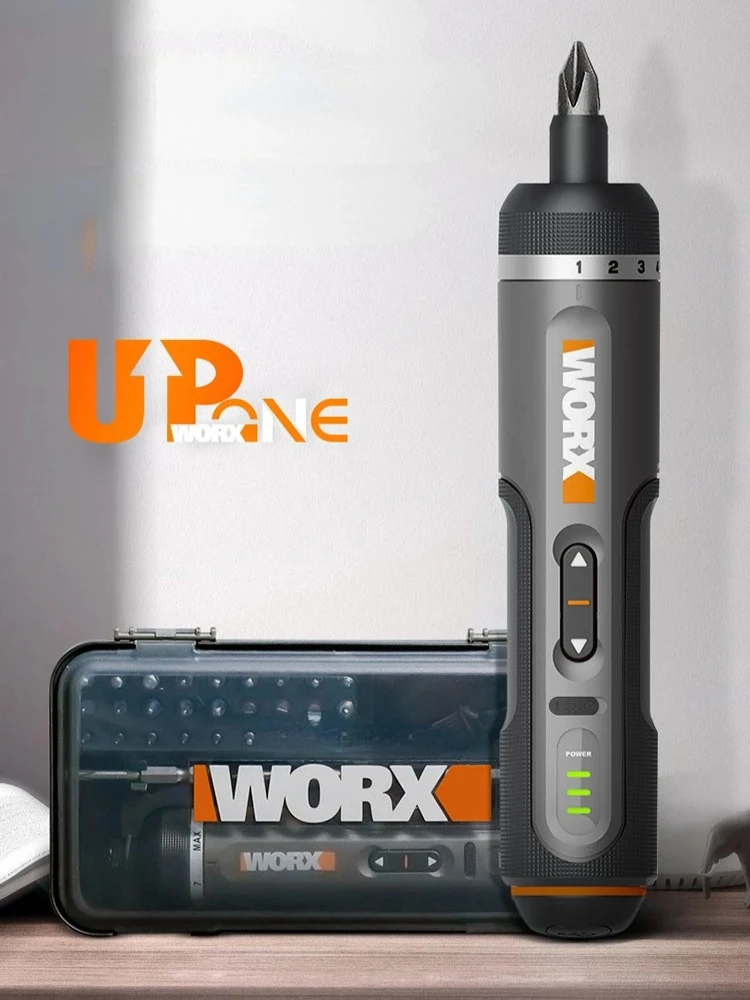 Zestaw mini wkrętaków elektrycznych Worx 4V WX242, inteligentny bezprzewodowy wkrętak elektryczny, ładowany przez USB, zestaw 30 bitów, narzędzia wiertarskie. — 2