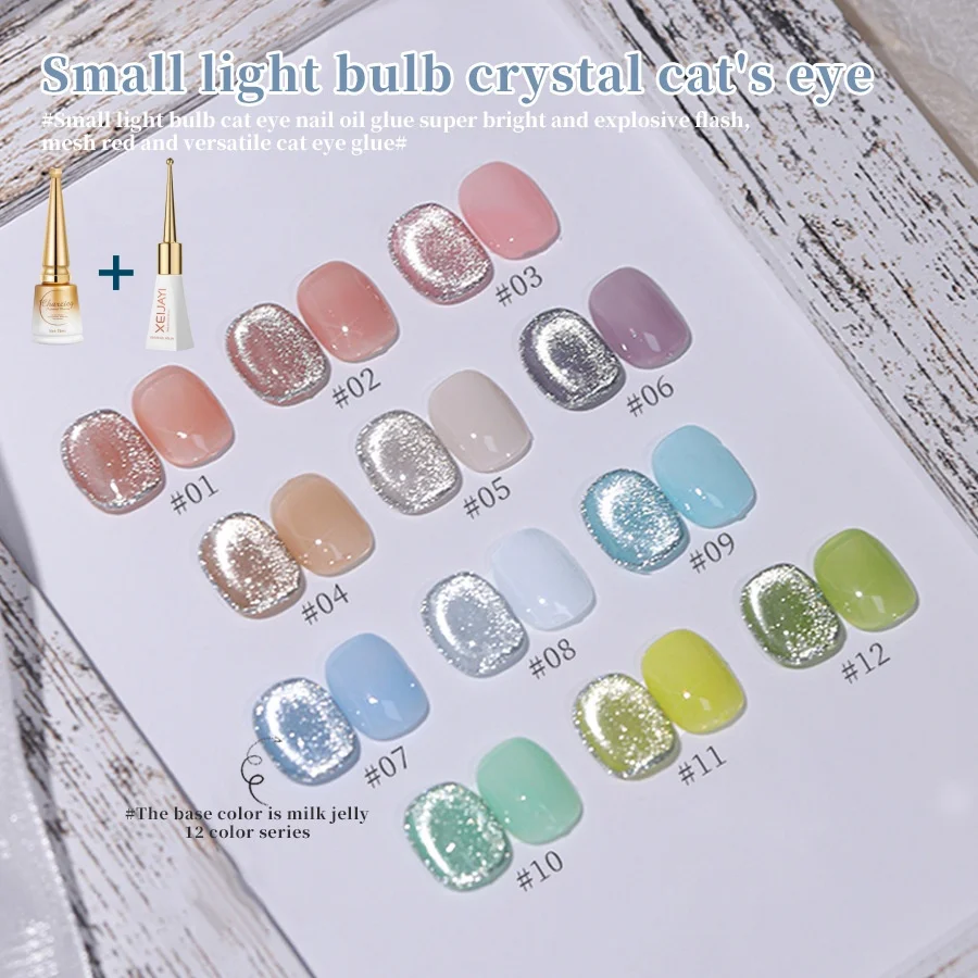 Cat Eye Gel Polish Glitter Stained Glass Jelly Magnetic Top Coat Manicure Gel Polish Venalisa Semi-permanent Uv Enamel Nail Art