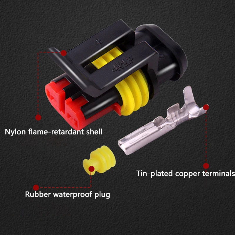 3/4p Plug 500W Wire Speed AMP Automotive Conversion Terminal Block 24V HID Connector Plug Male/female Waterproof Connector