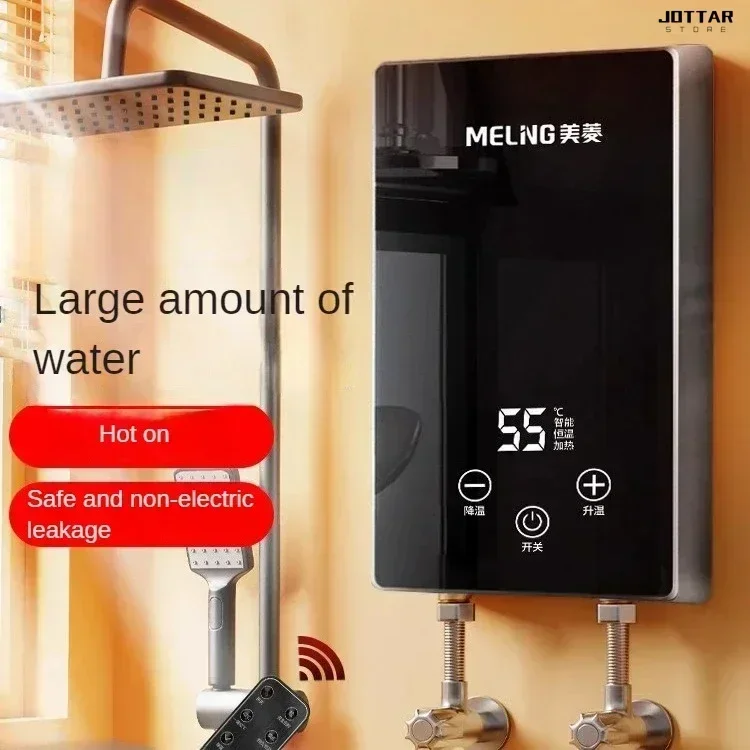 aquecedor de água elétrico instantâneo. Montado na parede. Com funções de termostato de conversão de frequência e aquecimento rápido de três segundos