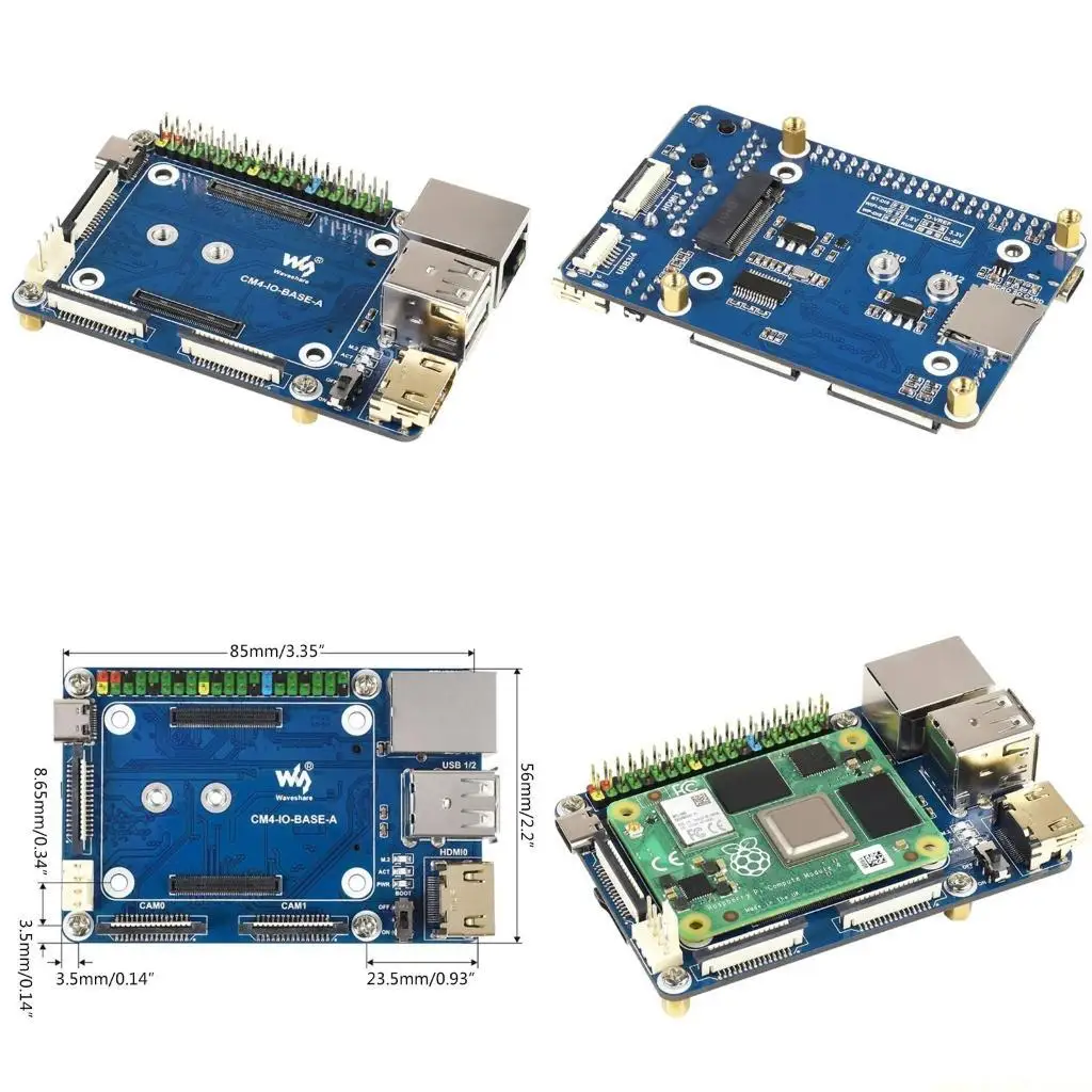 

for CM4 Mini Base Expansion Board Computing Module Board Onboard 40PIN GPIO Gigabit Ethernet