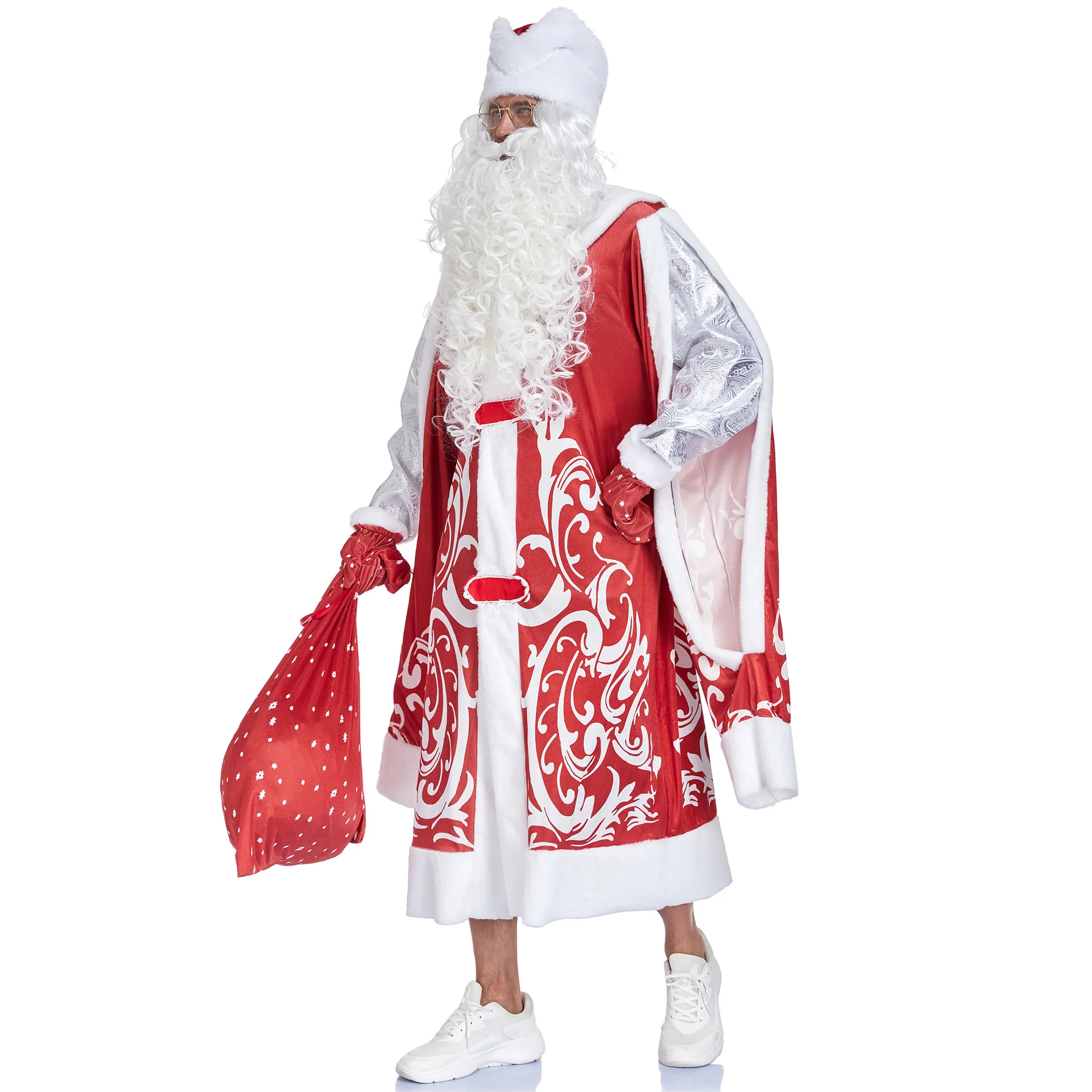 Costume de Père Noël Rouge ou Bleu – Ensemble Complet – photo 4