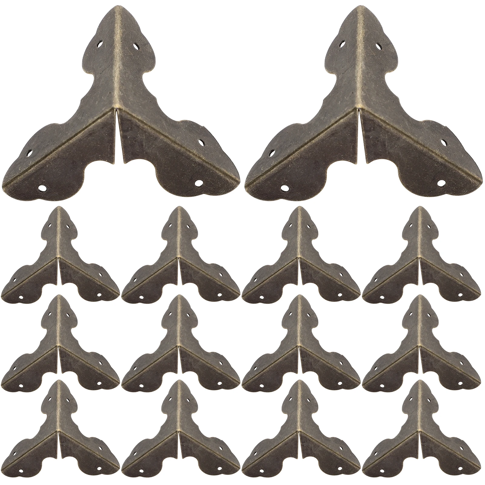 

20pcs Wooden Box Protectors Retro Iron L-Shaped Edge Guards Metal Vintage Alloy Guards For Jewelry Boxes Furniture Protective