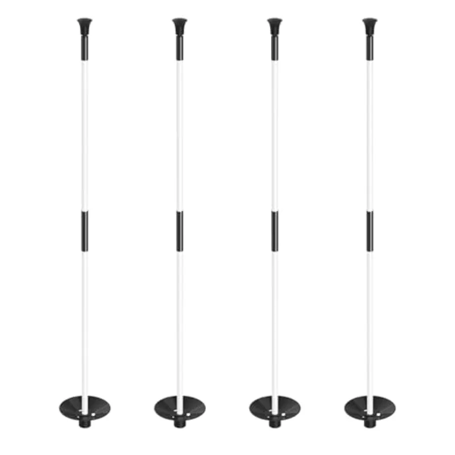 

Golf flagstick for yard practice putting green, aluminum alloy, red/white, portable lightweight design with adjustable 3FT or 6