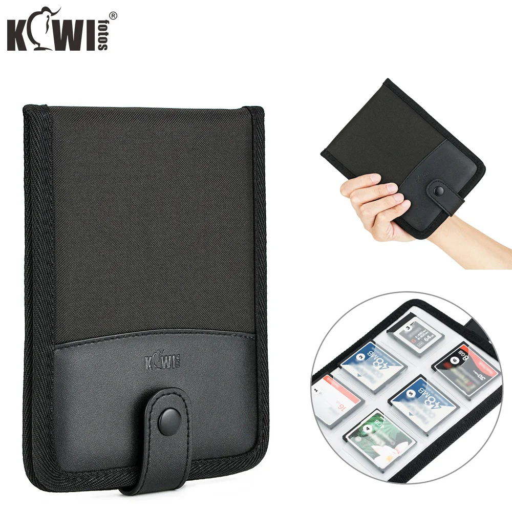 Memory Card Case Storage Pouch Holder Organizer for 12 XQD/CF Card Portable Bag Card Keeper Protector Cover Camera Accessory Bag