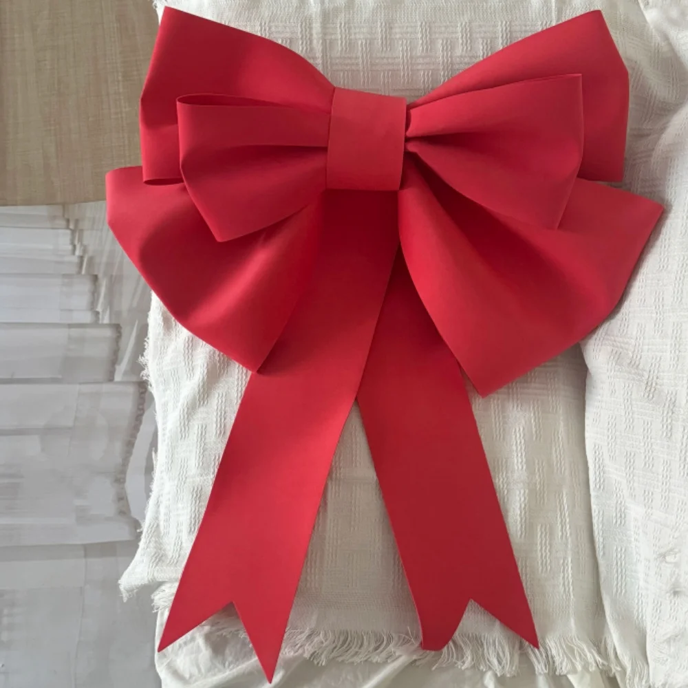 SUNYOK Fiocco Natalizio Per Porta - Grande Decorazione Rossa In Poliestere, 75 X 750 Cm, Addobbo Per Esterno E Interno