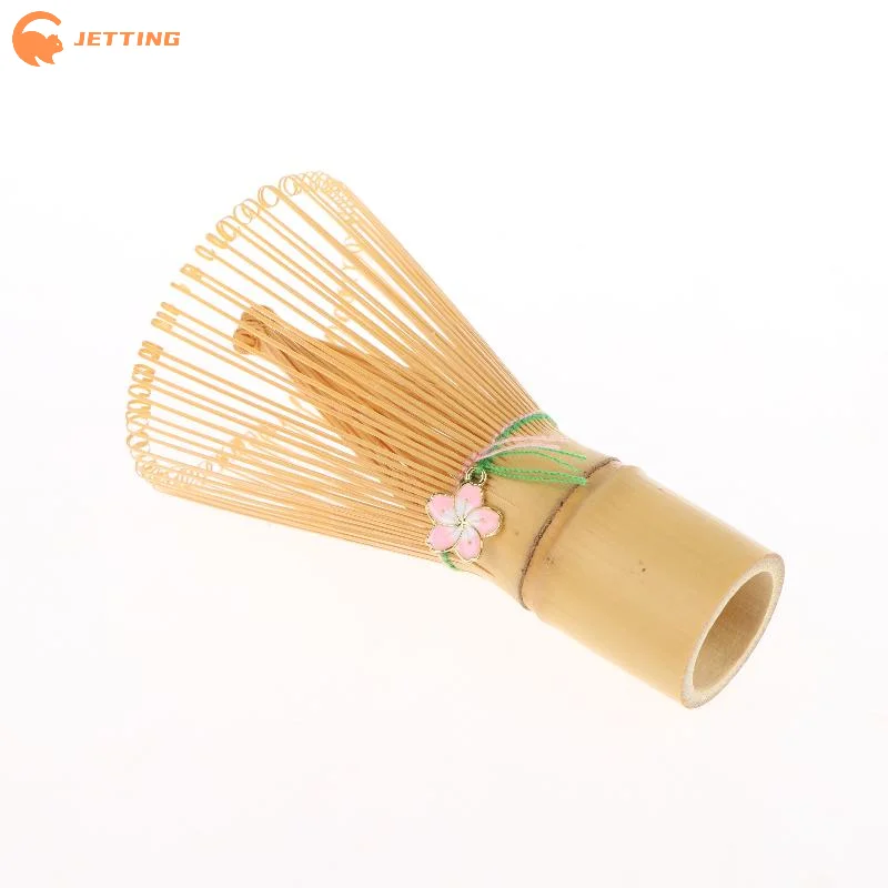 Japanese Ceremony Bamboo Chasen Matcha Green Tea Powder Whisk Tea Brush Kitchen Accessories Tea Tool With Cherry Blossom Pendant