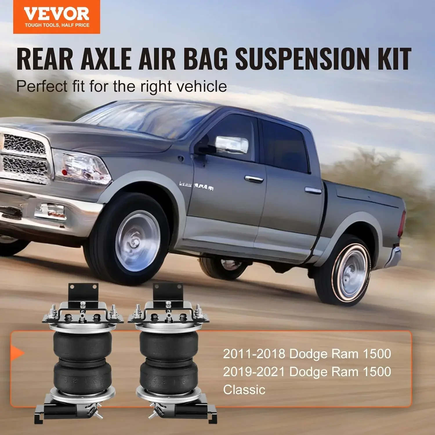 Air Bag Suspension Kit, Air Springs Suspension Bag Kit Compatible with 2011-2018 Dodge Ram 1500