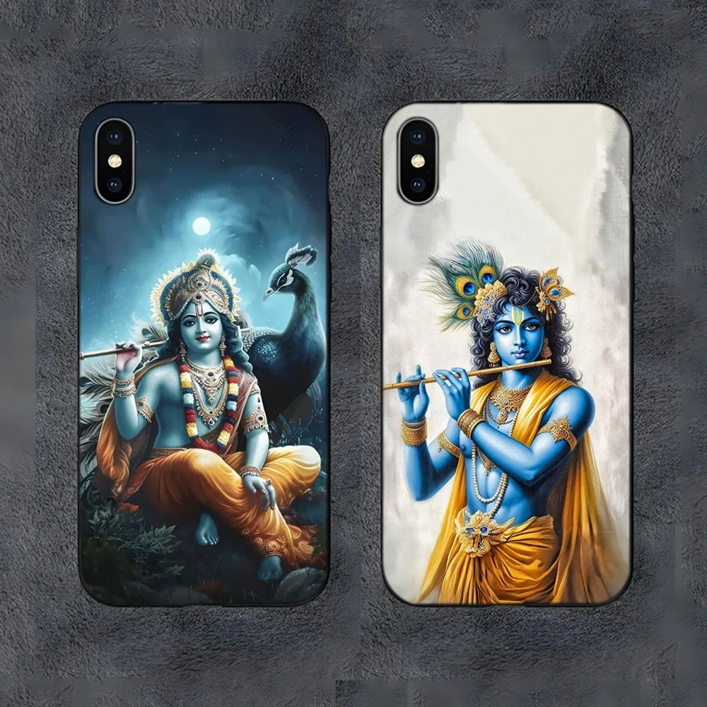 Indian God Lord Krishna Phone Case For Samsung S24,S21,S22,S23,S30,Ultra,S20,S30,Plus,S21 Fe,10,9,5G Silicone Cover