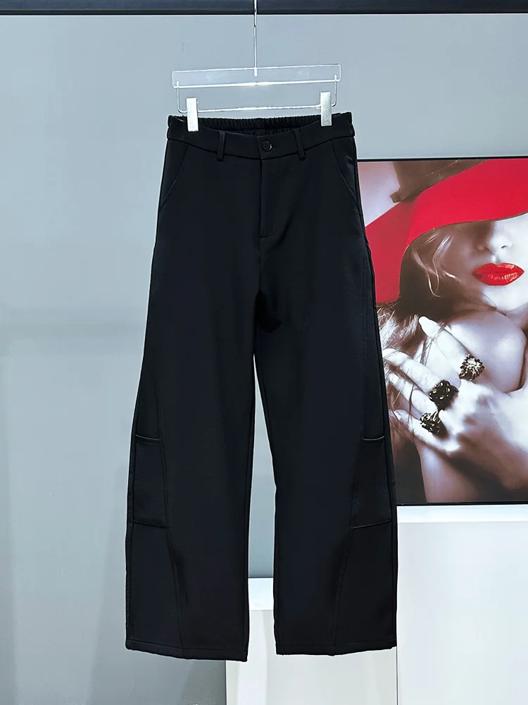 

Bla Drapey Men's Casual Pants Spring Autumn Loose Straight Leg Trendy Knife Wide Leg Long Trousers Versatile Comfortable Fit