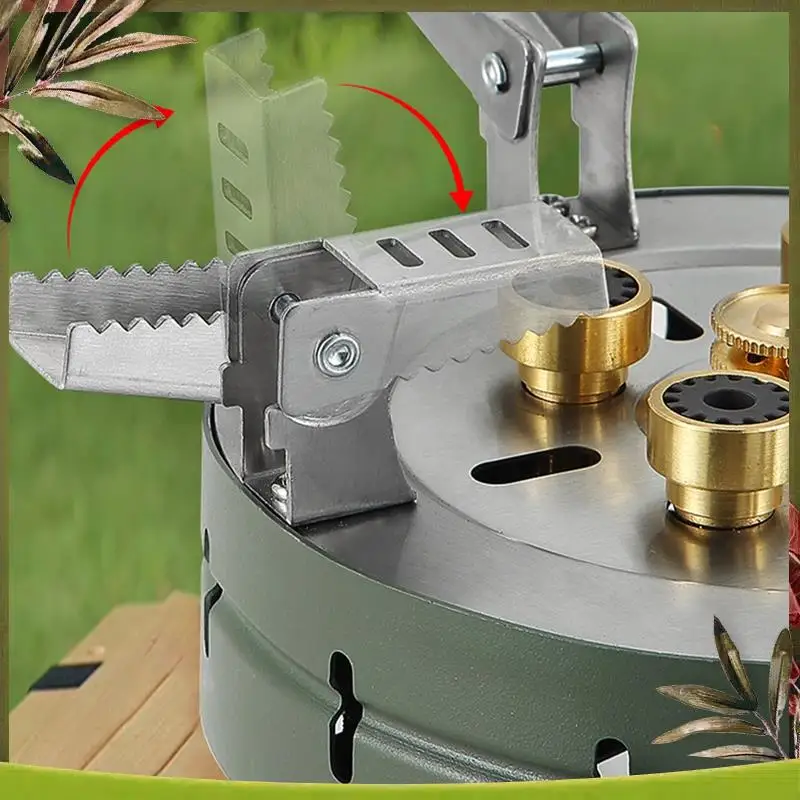 

Outdoor Electronic Ignition Stoves Portable Foldable Firepower Furnace Gasstove Camping Hiking Green
