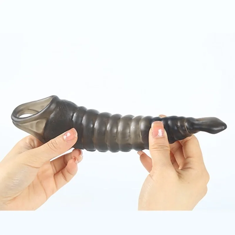 New Penis Sleeve Extender Sex Toys for Men Reusable Condom Male Penis Enlarger Sleeve Cock Rings Delay Ejaculation Sex Shop