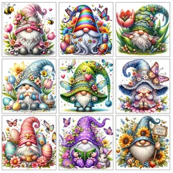 DIY Christmas Diamond Painting Gnome Full Diamond Mosaic Cartoon Elf Cross Stitch Set Art Festival Home Decoration Gift